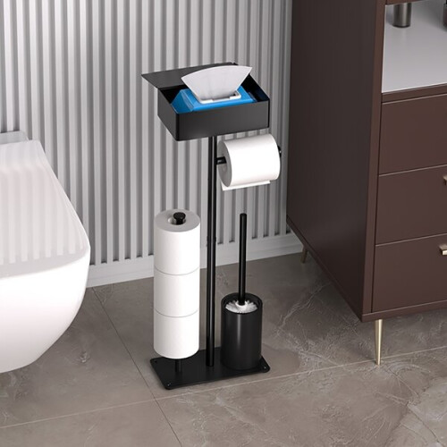 Toilettenpapierhalter in Mattschwarz 2