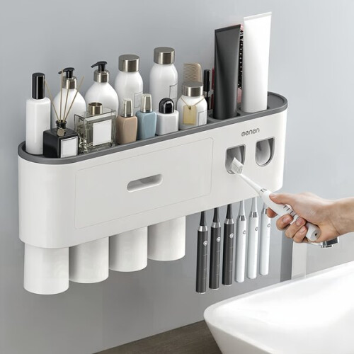 Zahnbürstenhalter mit magnetischen Bechern. 2