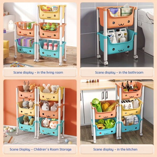 Carrito De Compras Infantil Con 20 Accesorios De Alimentos – Juguete De Cocina Y Supermercado Para Niños – Desmontable, Ruedas Antideslizantes Y Almacenaje De 2 Niveles – Juego De Rol Educativo