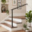Costway Outdoor Hand Rail 2-Step Angle-Adjustable Metal Stair Railing Kit 7