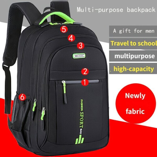 Reise-Computerrucksack, schwarz 1