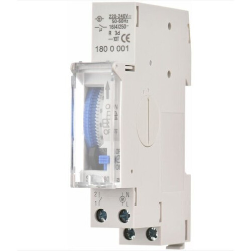 24-hour mechanical timer, 15-minute minimum timer, montu 1