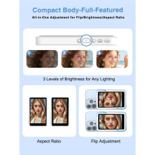 Magnetic Monitor Screen Projector Snyc Phone Rear Camera Selfie for Vlog Live Stream Video Recording with Fill Light
