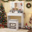 Costway 80 cm Makeup Vanity Desk Set with LED Bulbs Mirror And Stool 10