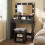 Costway 80 cm Makeup Vanity Desk Set with LED Bulbs Mirror And Stool 11