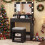 Costway 80 cm Makeup Vanity Desk Set with LED Bulbs Mirror And Stool 10