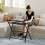 Homcom (Black) HOMCOM 81.5 cm Folding Computer Desk for Small Spaces Bedroom 9