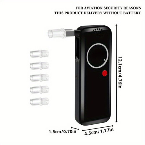 Digitale alcoholtester met lcd-display en 5 tips. 2