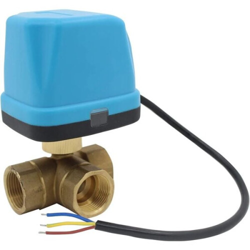 Válvula motorizada de 3 vías, válvula solenoide motorizada de 220 V. 1