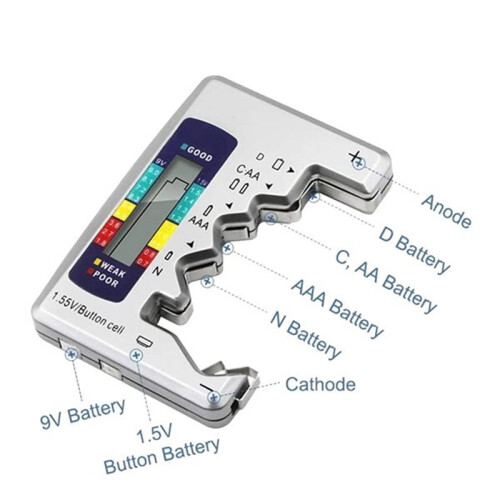 BT1688 Universal Battery Tester for D C AA AAA N 9V 1.55V Button Cell - Portable and Intuitive 2