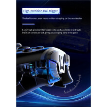 Controlador de Juegos Inalámbrico para /PC/IOS/para Android, Gamepad con Efecto Hall, Doble Vibración y Función TURBO Programable B