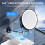 Wall Mounted Lighted Makeup Mirror, Rechargeable Double-Sided Magnifying Mirror with 3 Color LED, 360 Rotation 6