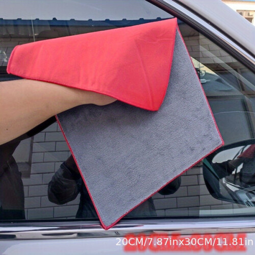 1pc Double-Sided Microfiber Plaid Cloth for Windows Cars Home 2