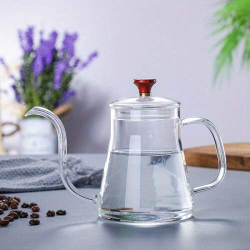 Hervidor de vidrio resistente al calor para café y té. 2