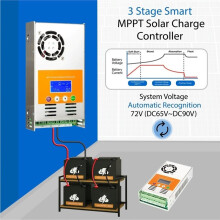 50A 72V MPPT-Zonne-Laadregelaar 72V voor 3600W PV-Zonnepanelen