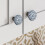 Poignées de meuble gris-bleu, poignées de commode en céramique, décoratives 3