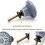 Poignées de meuble gris-bleu, poignées de commode en céramique, décoratives 4