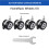 Kit de Rodas de Caster Oca de 2,5 Polegadas (60mm) com Freio, 4 Rodas de Caster, Compatível com Furos Rosqueados Padrão M8 8