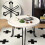 Table d'appoint ronde pliante minimaliste, en plastique. 5