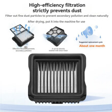 Roller Brush and Hepa Filter for Midea S60/S60 Pro/S60 Ultra Floor Scrubber Replacement Accessories Vacuum Cleaner Parts