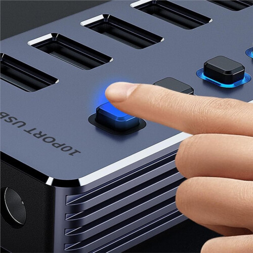 USB 3.0 Hub 7  Splitter OFF/  Power Adapter USB  Extender for Labtop Mobile Phone Tablets 2