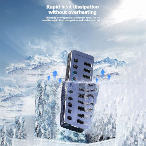 USB 3.0 Hub 7  Splitter OFF/  Power Adapter USB  Extender for Labtop Mobile Phone Tablets