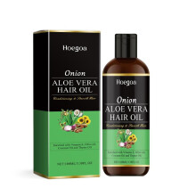 Hoegoa Onion and Aloe Vera Hair Oil, Treatment for Dry and Curly Hair, 100ml