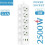 EU Plug Electrical Socket 5 AC Outlets 2 USB  1 Type C Socket Adapter 2M Power Strip Safety and Fire Prevention 6