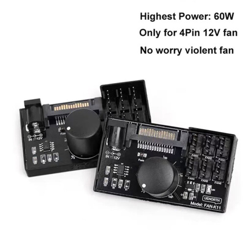 4PCS Computer Fan Speed Controller High-Power Hub Controller NAS Server Fan Speed Control PWM Speed Regulation