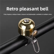 MTB Mountain Bike Retro Classical Bell Clear Loud Sound Steel Copper Handlebar Ring Horn Safety Cycling Warning Gold