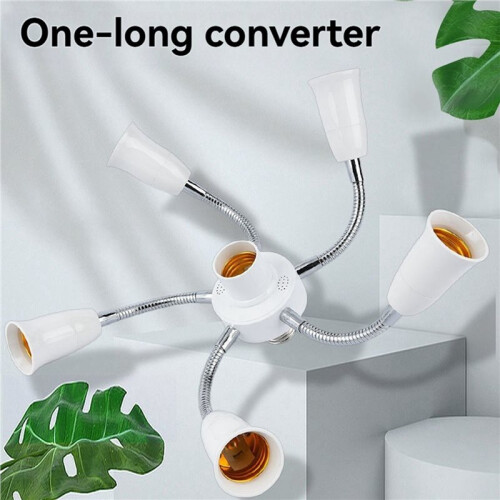 2X E27 LED Bulb Splitter Adapter Adjustable Light Holder Socket Converter for Exhibitions Light Holder 3 Heads 2