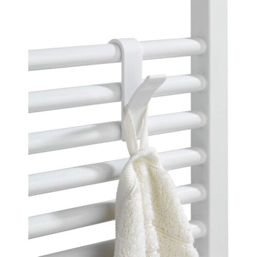 Radiatorhaak Witte plastic handdoekhouder 1