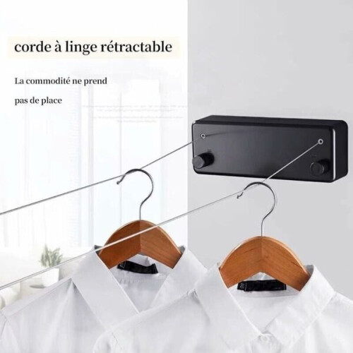 Étendoir à linge rétractable, étendoir à linge rétractable réglable 1