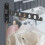 (Noir) Sèche-linge mural, étendoir à linge mural, pliable 3