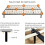Set van 2 verstelbare bedpoten 18-33 cm wit pootrooster 2