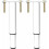 Set van 2 verstelbare bedpoten 18-33 cm wit pootrooster 3