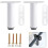 Set van 2 verstelbare bedpoten 18-33 cm wit pootrooster 4