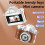 Retro  Keychain Camera Compact Thumb Pocket Digital Cam 1080P CCD Flash Magnetic Mount A:Black 5