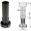 Black, 95 mm 4-piece adjustable feet set with kitchen/bathroom 5