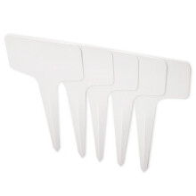 100 Stück Weiße Kunststoffpflanzen-T-Tags Baumschulgartenetiketten Setzlingstray Töpfe Dekoration Gartenetiketten 6x10cm