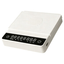 White Espresso Coffee Electronic Scale Portable Special Hand-Brewed Coffee Bean Scale Timing Weighing Device