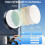 Wall Mounted Lighted Makeup Mirror, Rechargeable Double-Sided Magnifying Mirror with 3 Color LED, 360 Rotation 8