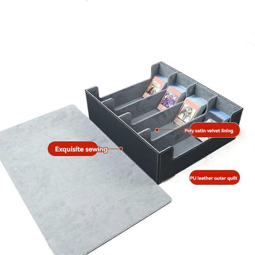 Card Storage Box for Trading Cards with Viewing Window, Blue 1