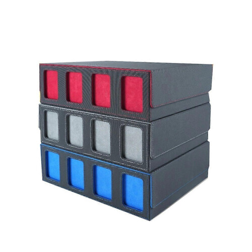 Card Storage Box for Trading Cards with Viewing Window, Blue 2