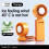 Portable Handheld Cooling Fan Semiconductor Ice Cold  Fan Rechargeable 3000mAh Foldable Digital Display Orange 2