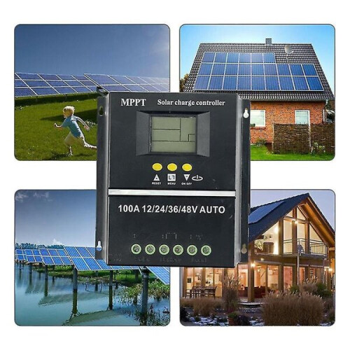Pwm 100a 12v 24v 36v 48v automatic solar panel charge controller 2