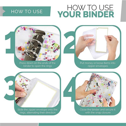 3X A6 Binder,Budget Binder,Used for Budgeting,Budget Planning Notepad, Cash Envelope Binder,  with Budget Envelope 2