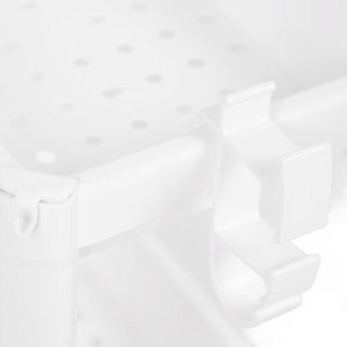 White 3-layer freestanding bathroom tower shelf, d 2
