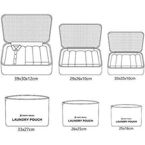 Packwürfel-Gepäckorganizer, 8er-Pack, ausgezeichnet 2