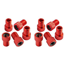10Pc Aluminum Alloy Bike Valve Adapter Bike Inner Tube Caps Cover Adapter Racing Bicycle Inflate Tire Part Red